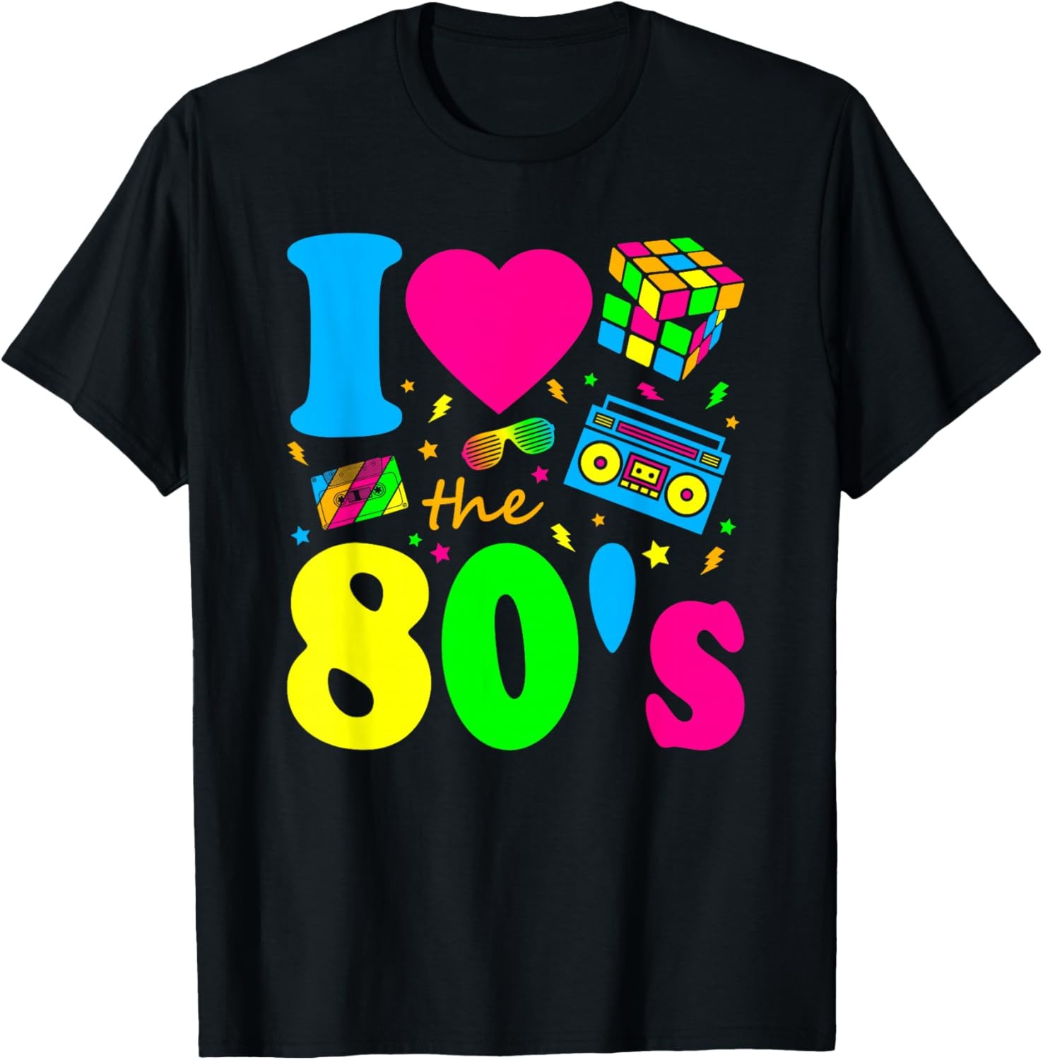 I Love The 80’s Eighties Party Dress Retro T-Shirt