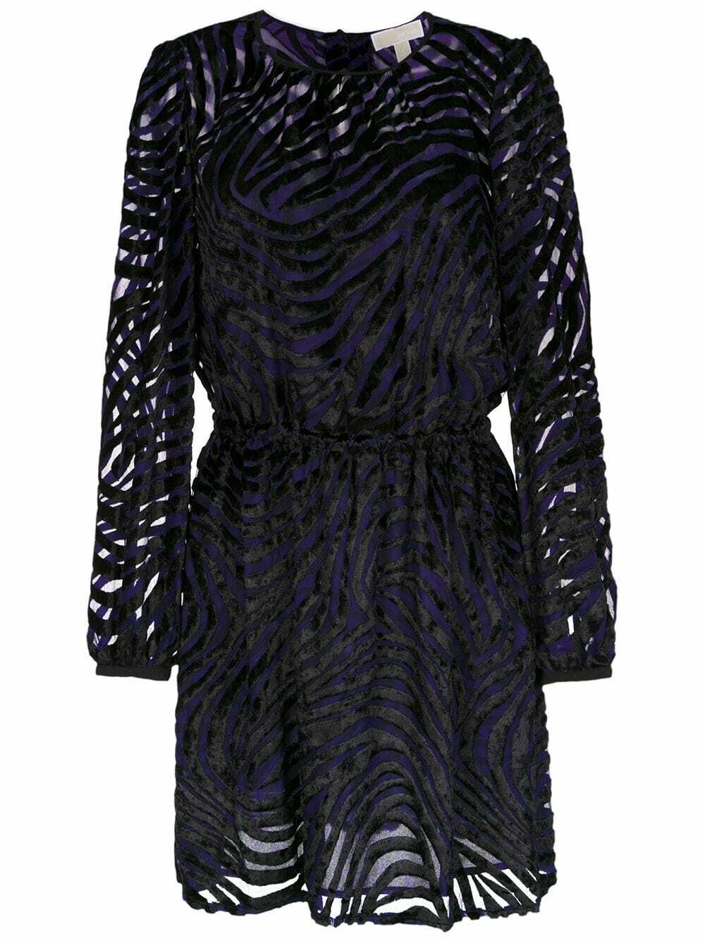 Michael Kors Tiger Velvet Jacquard Dress Iris/Purple XXS/S/XL Nwt $225