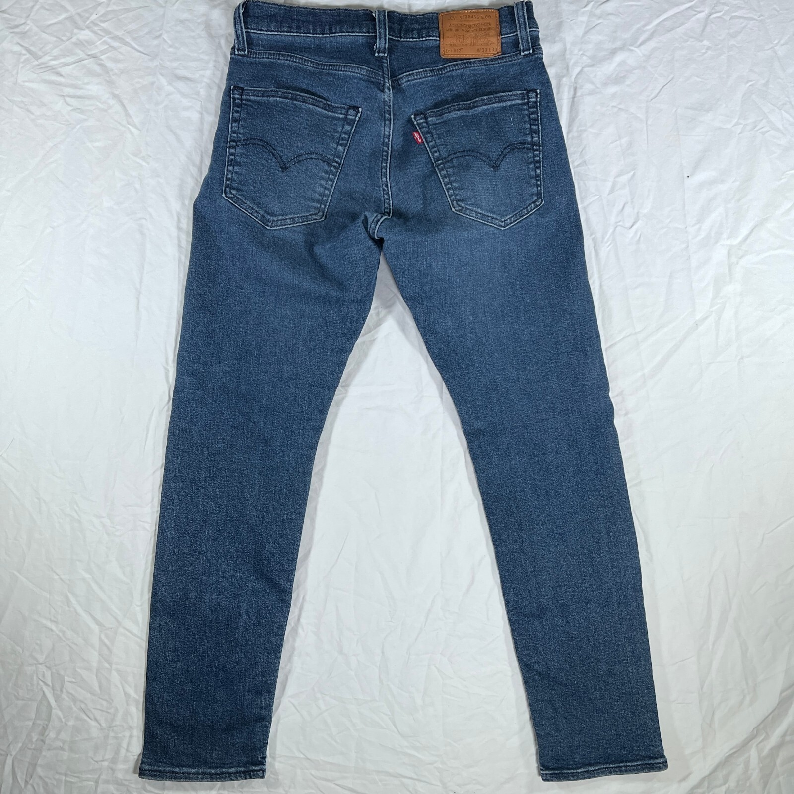 Levi’s Premium 512 Slim Taper Jeans Men’s W30 L30 Medium Wash Blue Big E