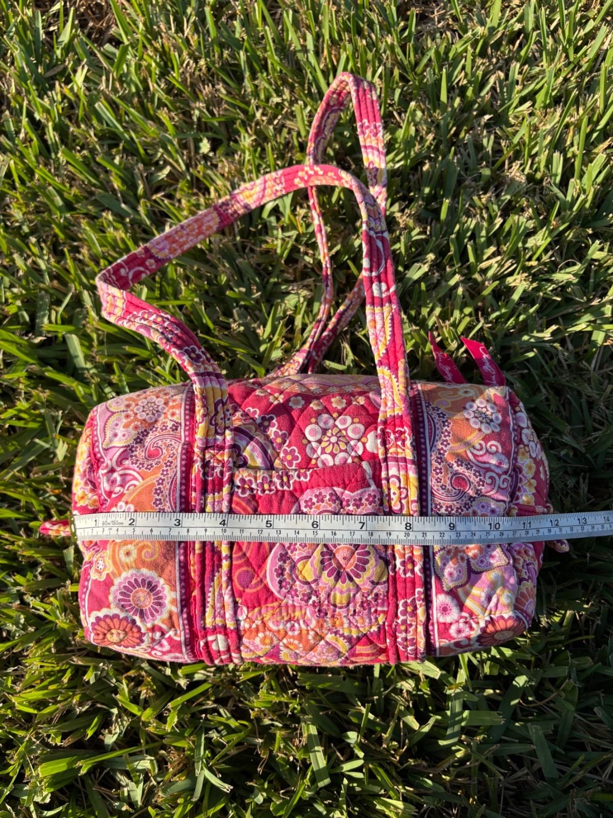 Vintage Vera Bradley Raspberry Fizz Mini Duffle Bag Retired Print