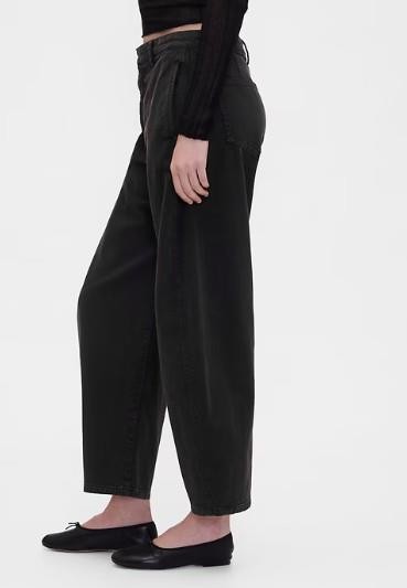 New GAP Mid Rise Twill Barrel Pants