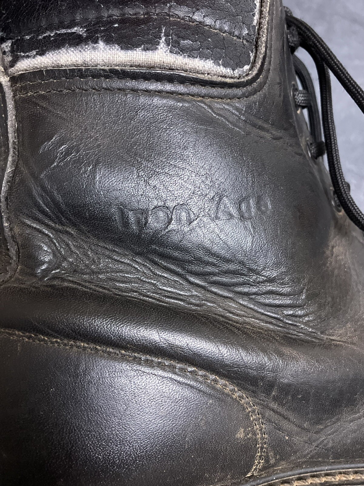 VTG Iron Age Steel Toe Boots Men’s 12 M Lace Up Black Goodyear MADE IN USA