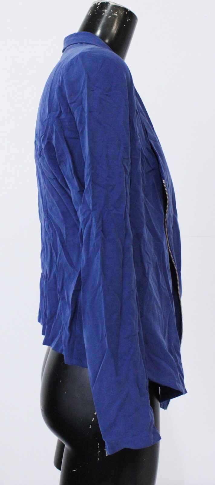 Trouvé Women’s Lightweight Full-Zip Draped Moto Jacket AH4 Blue Mazarine Size XS