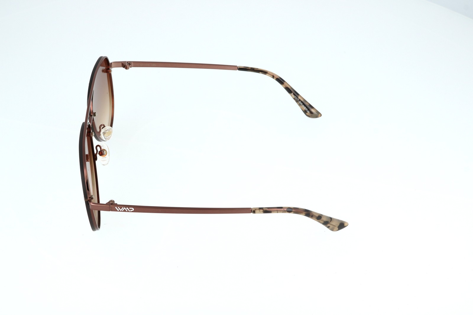WMP Jade Metallic Brown Oversize Aviator Sunglasses AVI007 BRWBRW 62-13-145 B:50