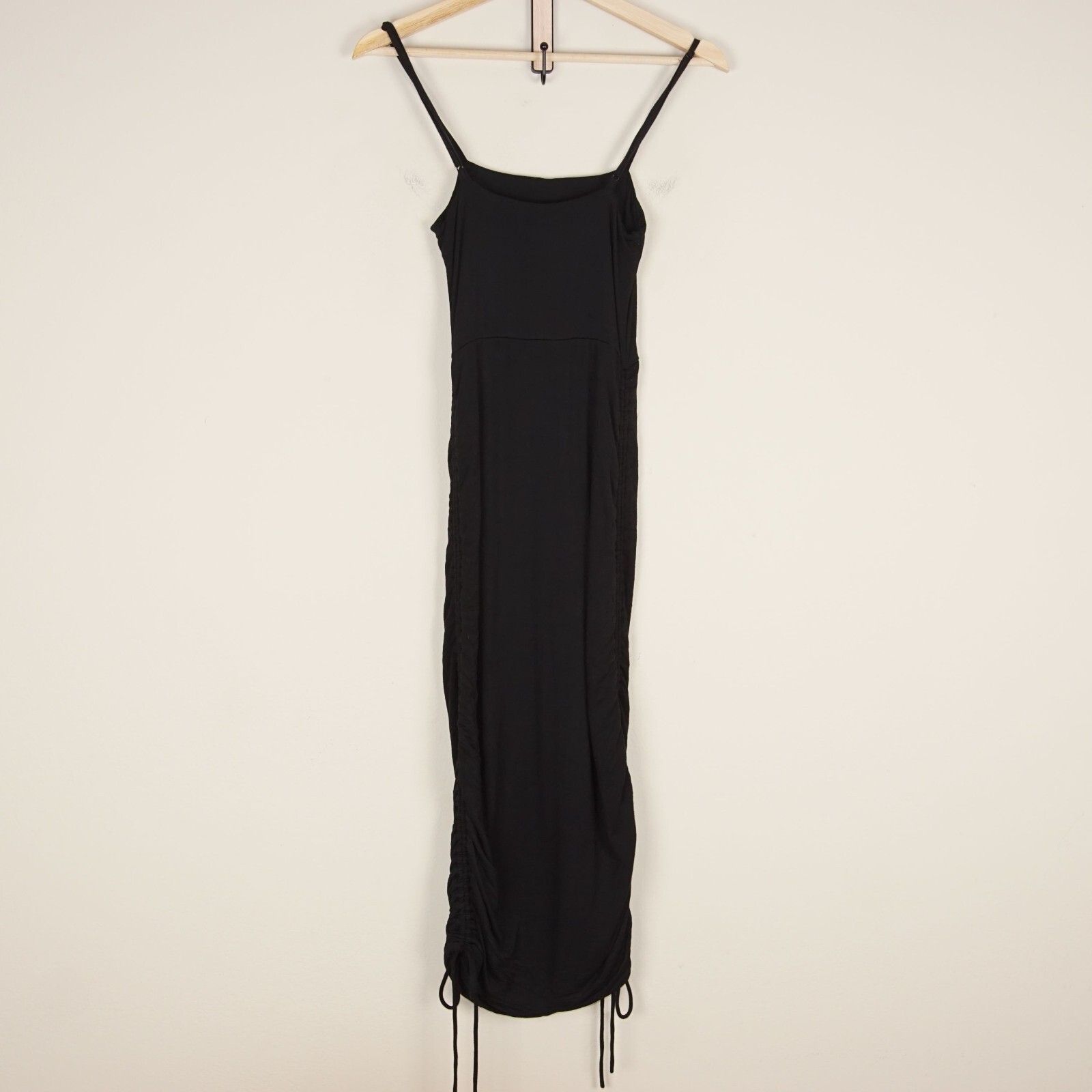 Lovers + Friends Black Ruched Spaghetti Strap Convertible Dress Womens Sz XS