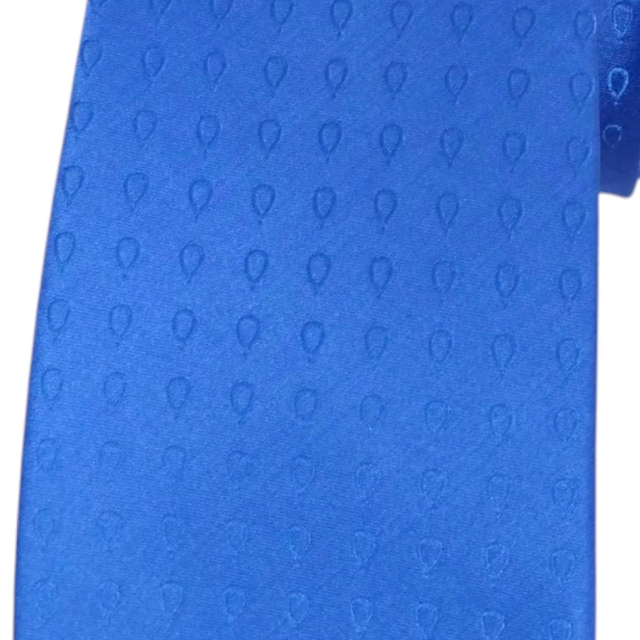 MIRACLE EXPRESSIONS Mens Silk Tie Necktie Royal Blue Solid GEO 3.25 Classic