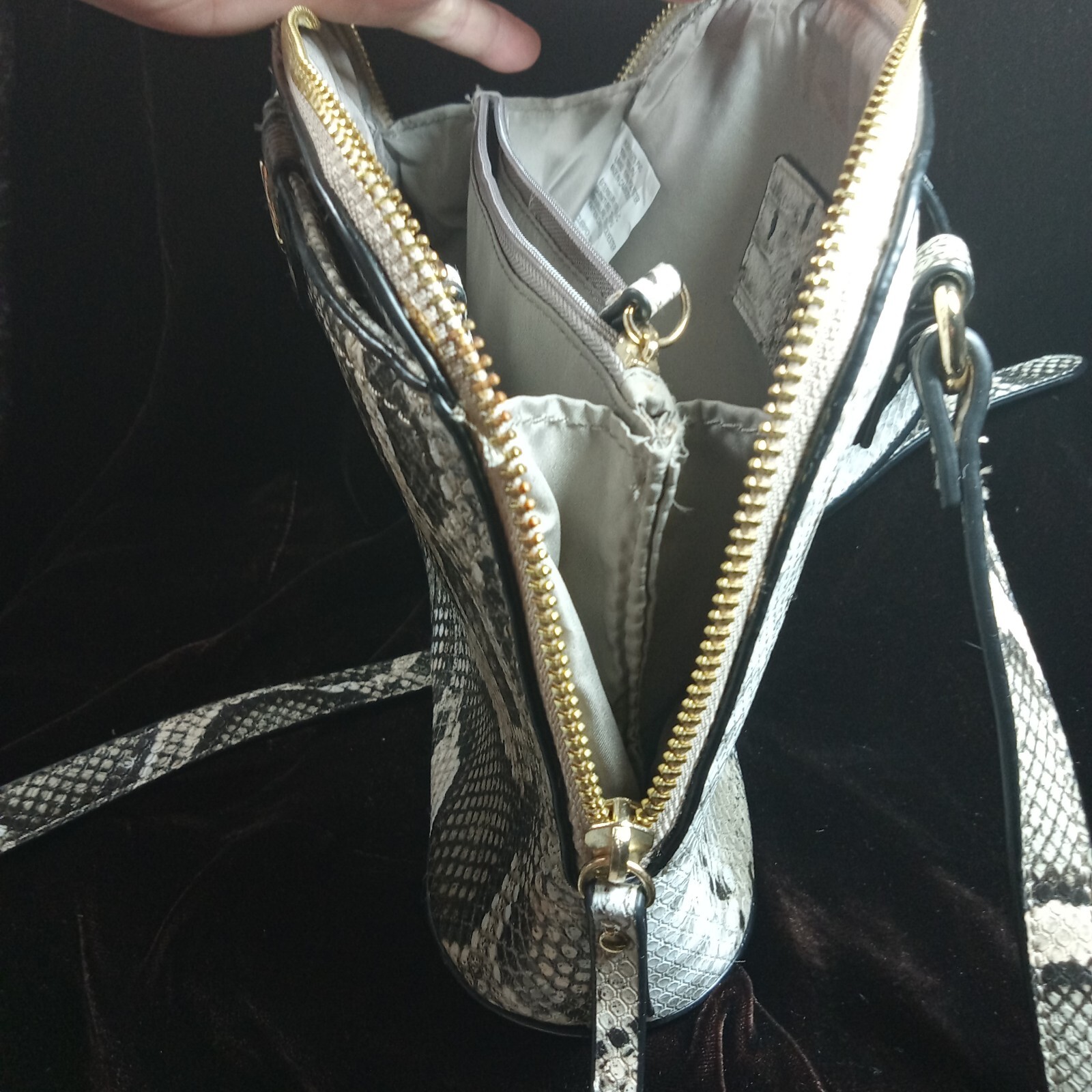 ☆Anne Klein☆ Snake Print Lined Crossbody Handbag 10 X 7 X 3