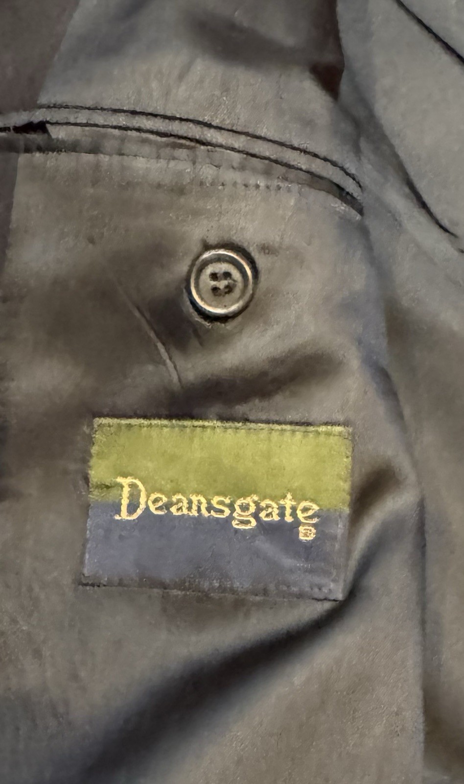 Deansgate Men’s 48R Black Wool Sport Coat Blazer 2 Button Classic Tailored