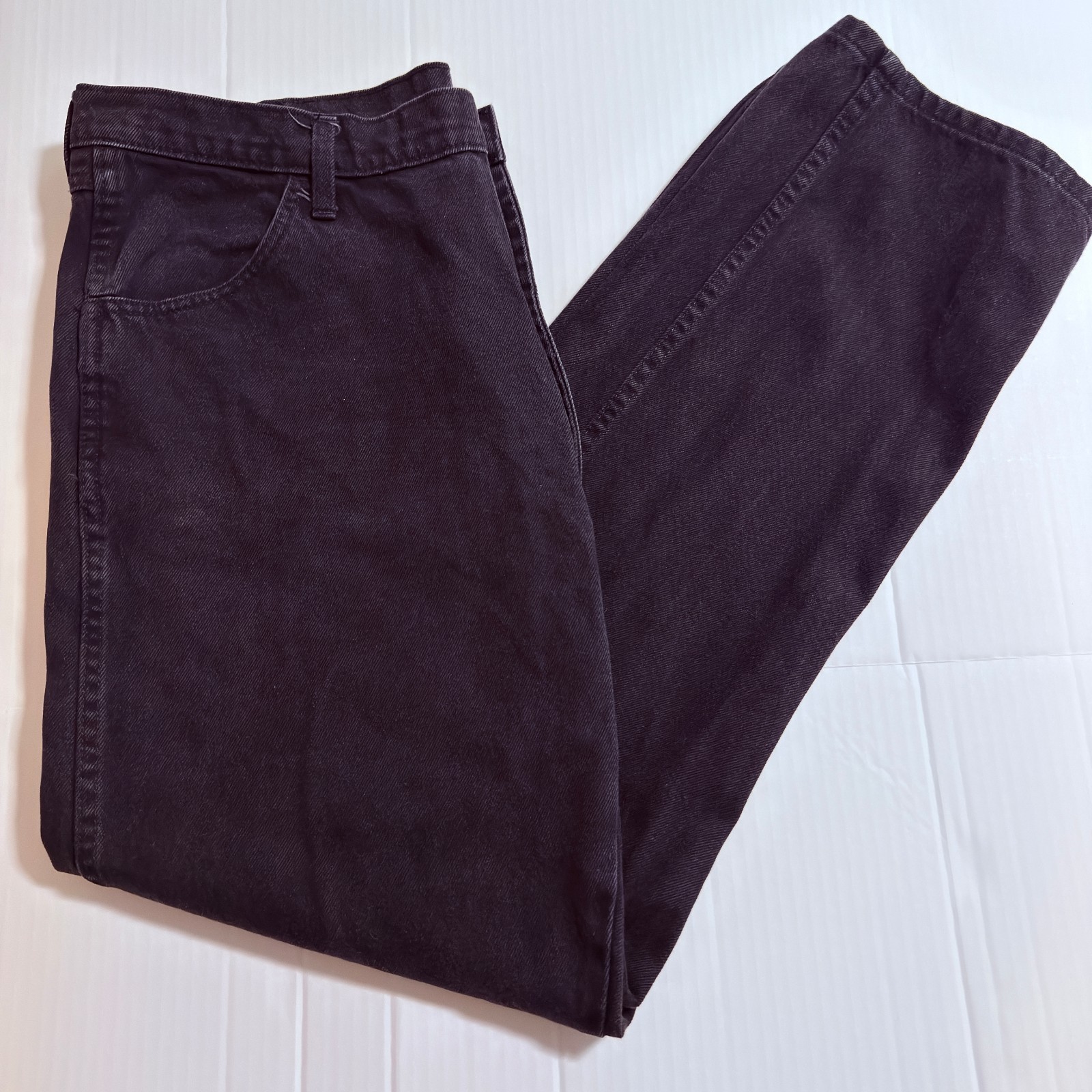Rustler Jeans Mens 40×32 Dark Wash Black Denim Regular Fit Straight Leg 5 Pocket
