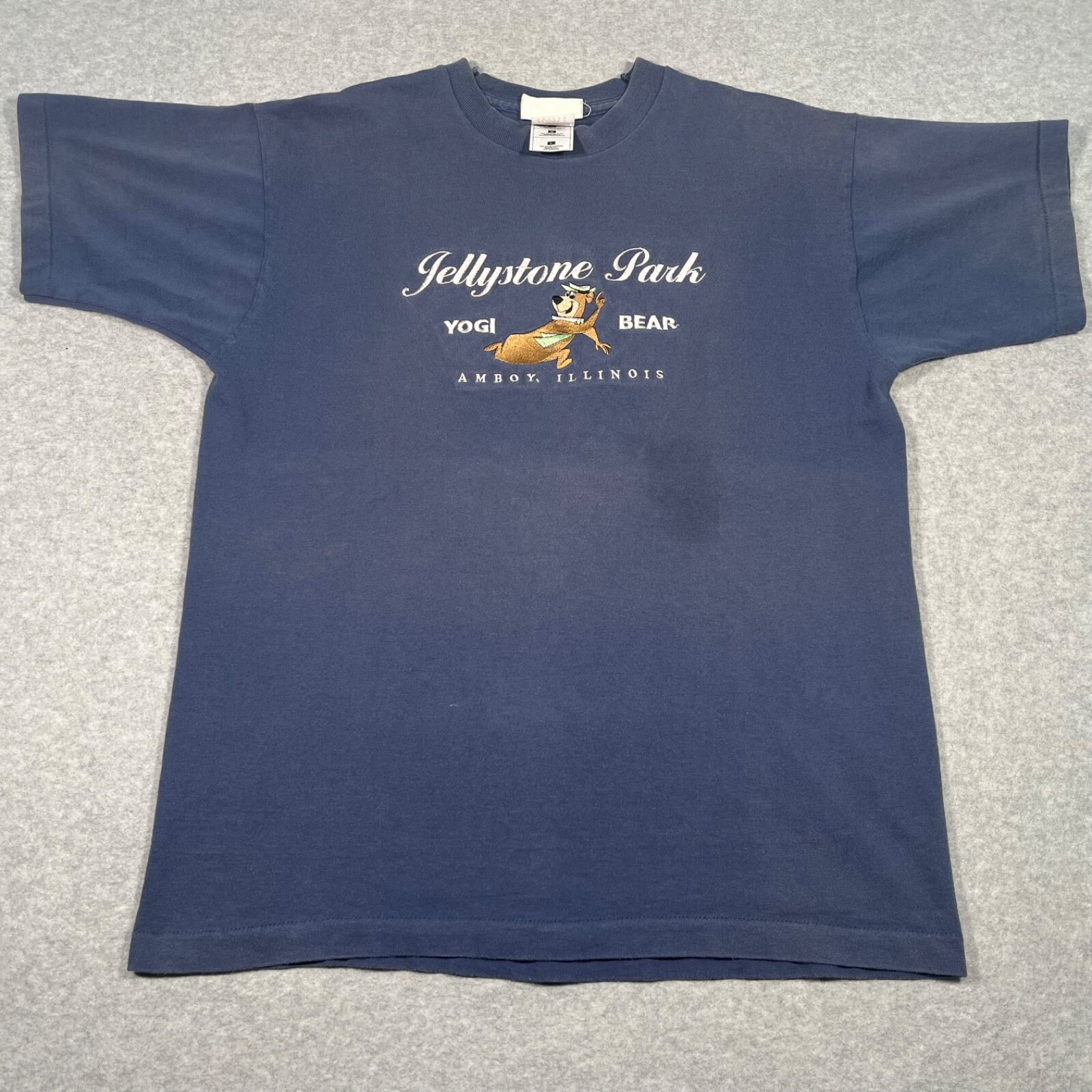Vintage Yogi Bear Shirt Adult Medium Charcoal Single Stitch Mens 90s Jellystone
