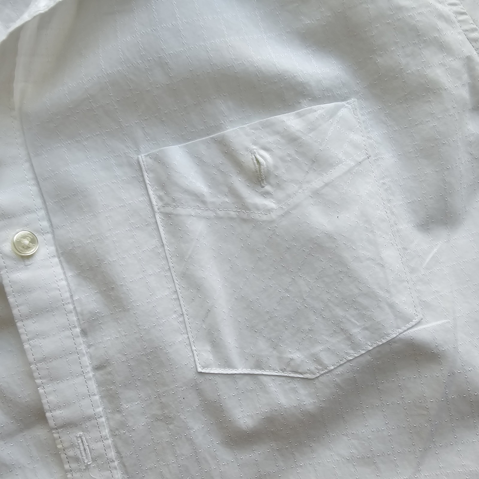 Calvin Klein Short Sleeve White Cotton Shirt Men’s XL may fit Slim