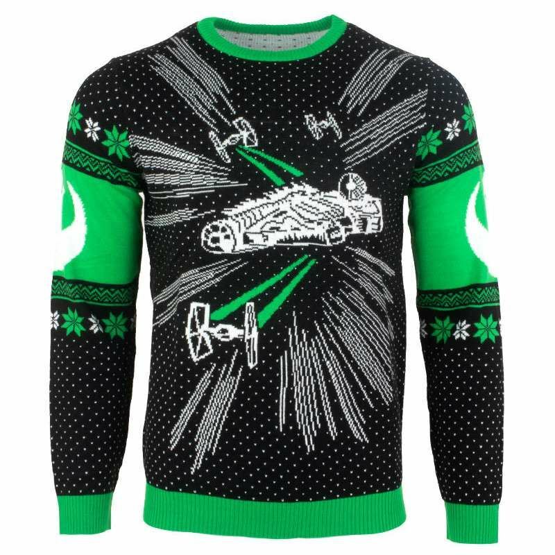 Official Numskull Christmas Xmas Jumper Star Wars Falcon UK: XS / US: XXS New