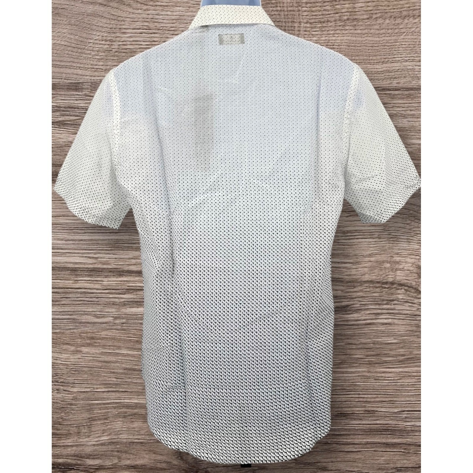 NEW 7 DIAMONDS White Mind Mischief Ombre Short Sleeve Shirt Men’s Medium