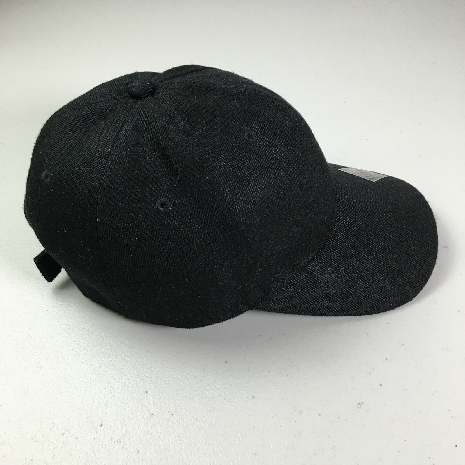 Black Plain Adjustable Baseball Hat Strapback Adult Size Kipa Headwear