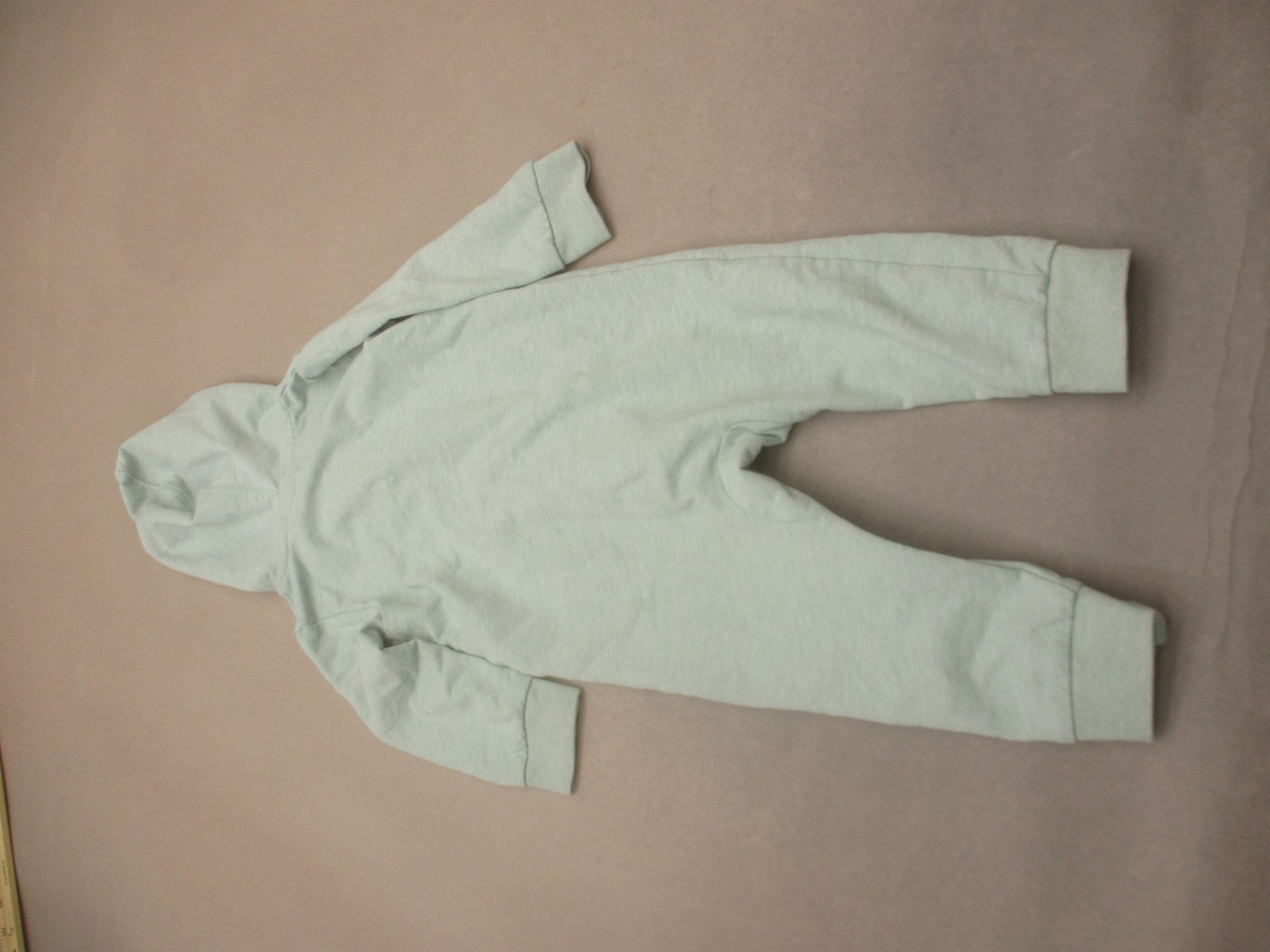 Nike Size 12m (74-80cm) Baby Gray Cotton Blend Hooded Full Zip Jumpsuit 451