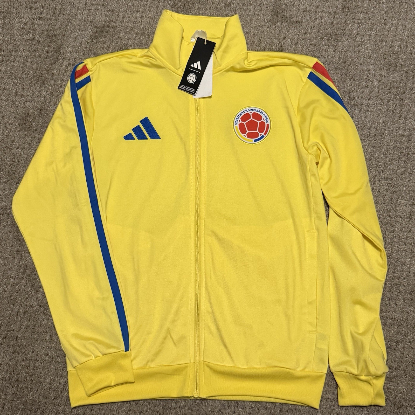 Adidas Colombia DNA Track Top Yellow Jacket Mens Sizes NEW* JZ9059