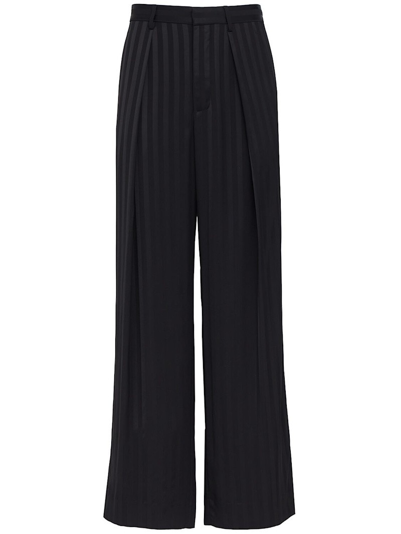 ANN DEMEULEMEESTER Botel Wide Leg Black Pleated Pants New & Authentic