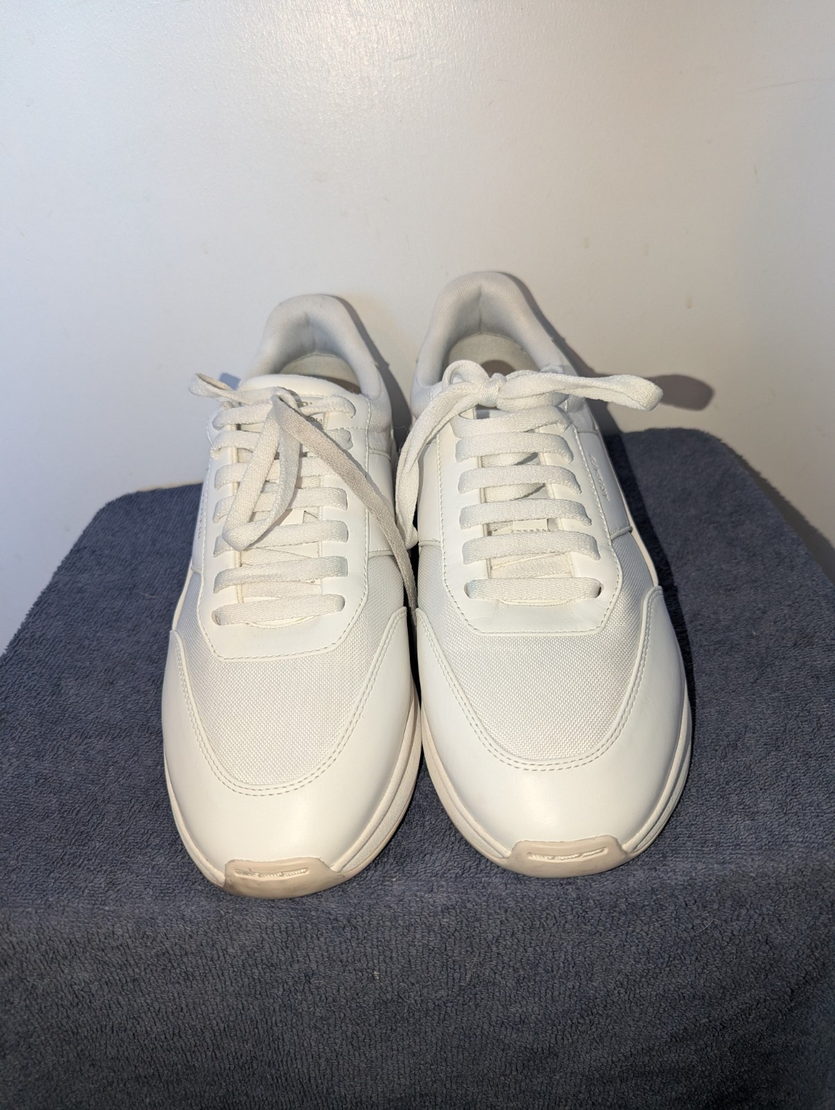 Axel Arigato Genesis Neo Runner Sneakers Mens Size 12 White Leather Mesh