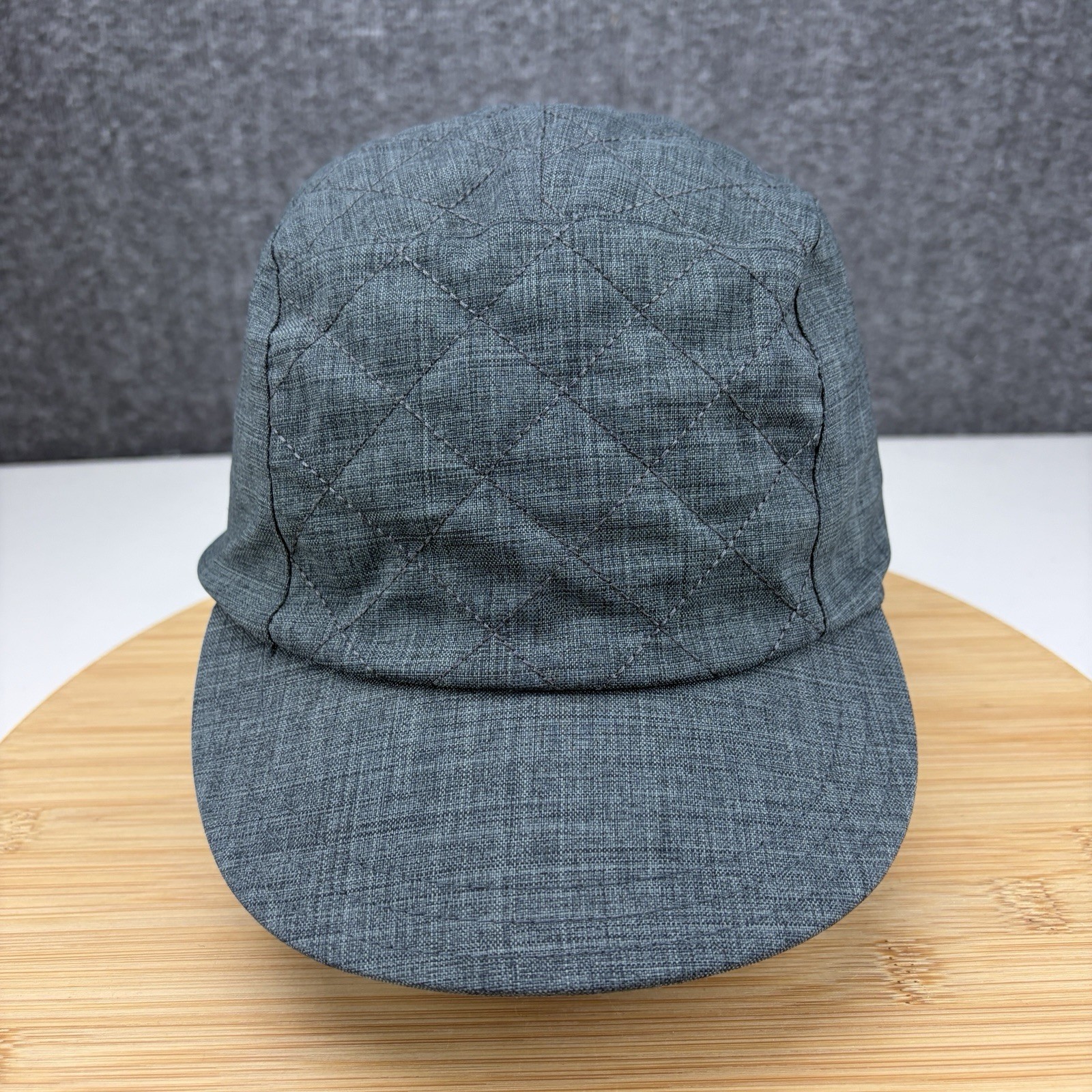 L.L. Bean Trapper Hat Cap Size S/M Gray Ear Flap Fleece Lined Quilted Goose Down