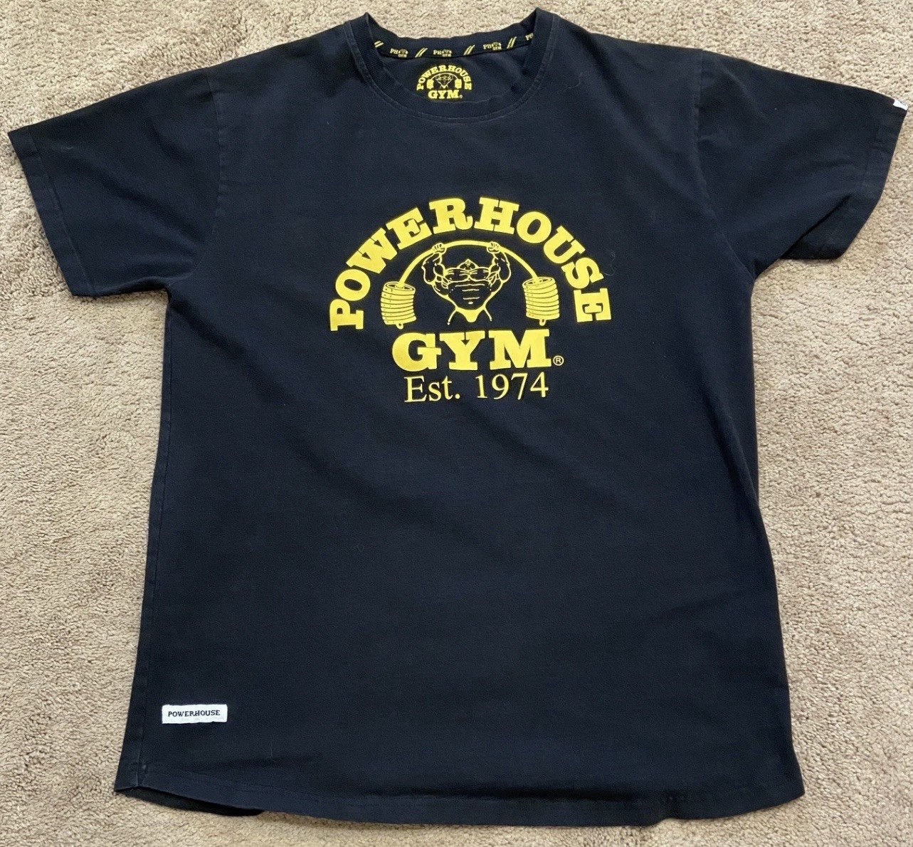 POWERHOUSE GYM Est 1974 Front & Back Bodybuilding Weightlifting Extra Large XL
