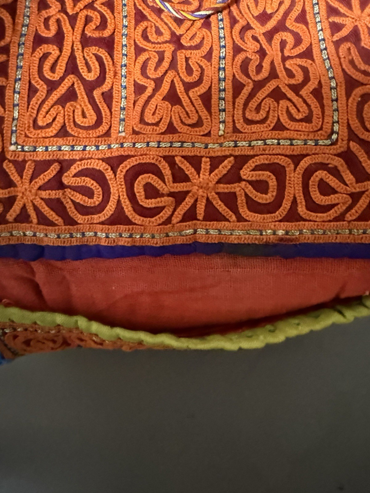 Vintage Afghan Kuchi Tribal Embroidered Beaded Textile Pouch Folk Art