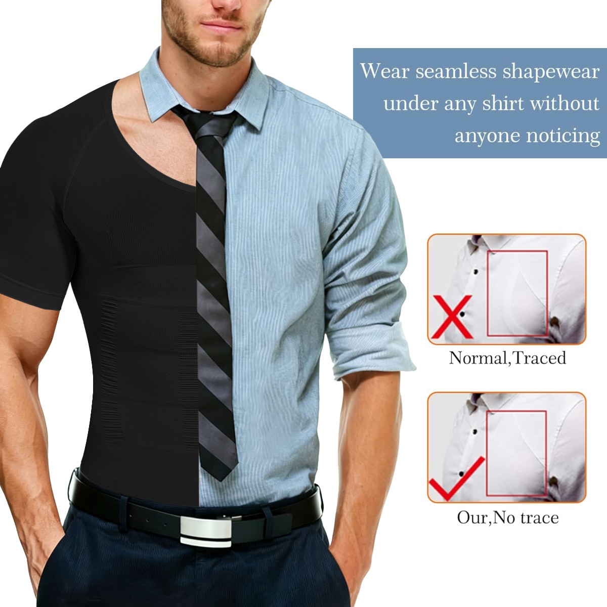 Men Body Shaper Slim Tummy Control Compression Shapewear Spors Workout Tank Top