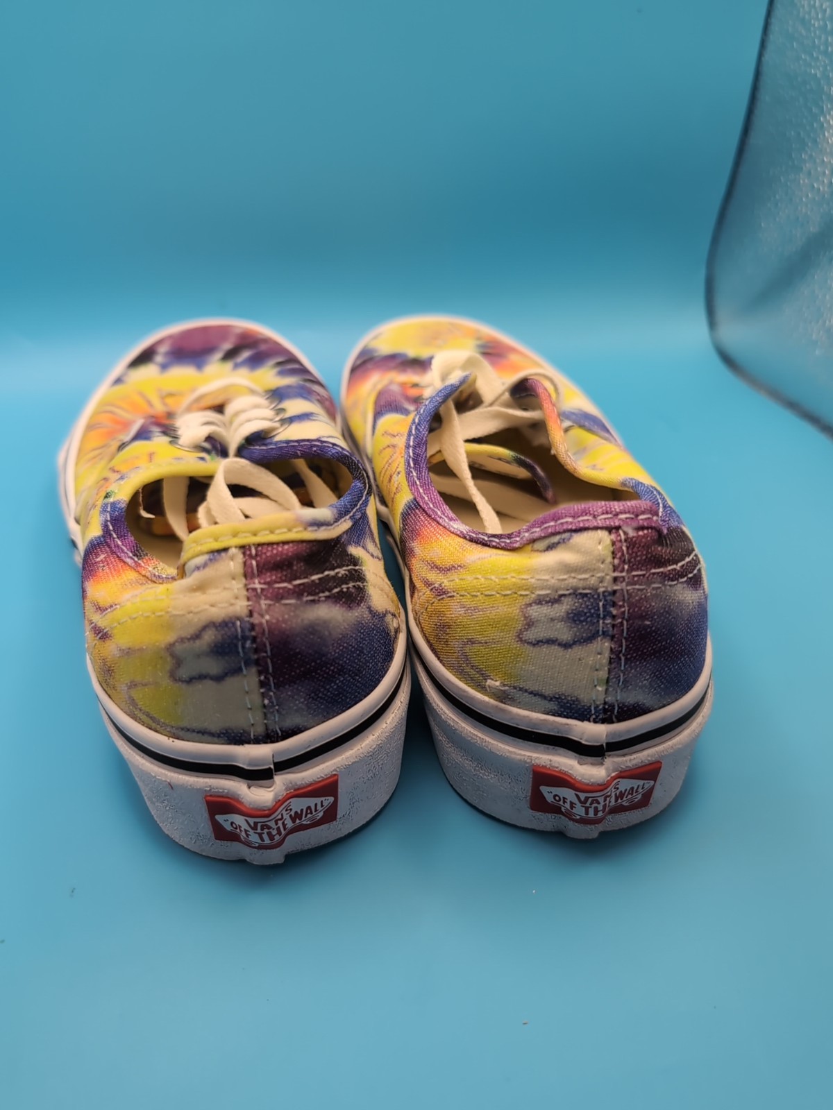 VANS Authentic Tie Dye Canvas rainbow Sneakers Shoes skateboard Men 5.5 Women 7