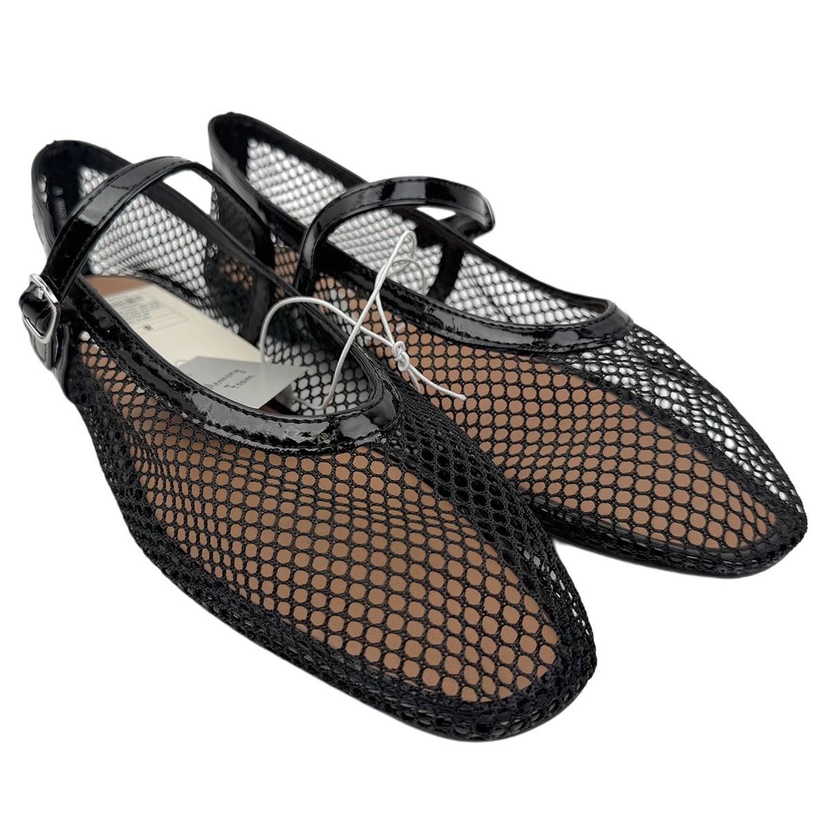 Women’s Issa Mesh Breathable Ballet Sheer Flats w/Memory Foam Insole 8 Black
