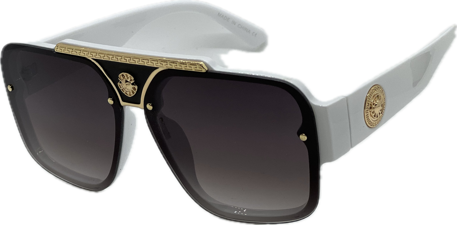 Men’s Sunglasses Classic Hip Hop Flat Top Cholo Swag Square Black Lens Fashion