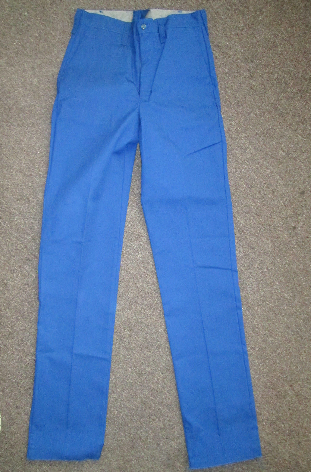 Mens Pants uniform Royal Blue 28 29 30 31 32 unhemmed to 36″ Made USA new golf