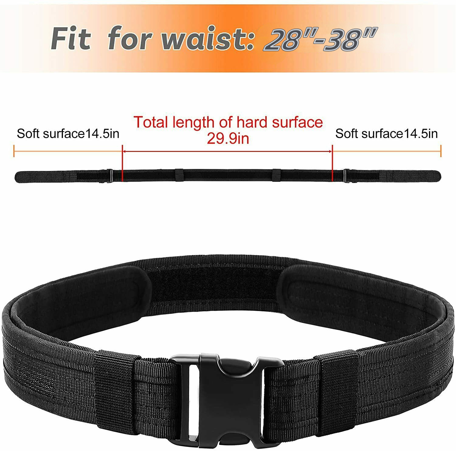 Tactical Military EDC Heavy Duty Belt Adjustable Quick Release Belt Police Belt