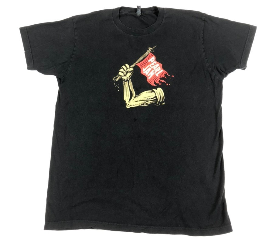 Pearl Jam No Code T Shirt Mens L Black Seattle Concert History Reprint Arm Fist