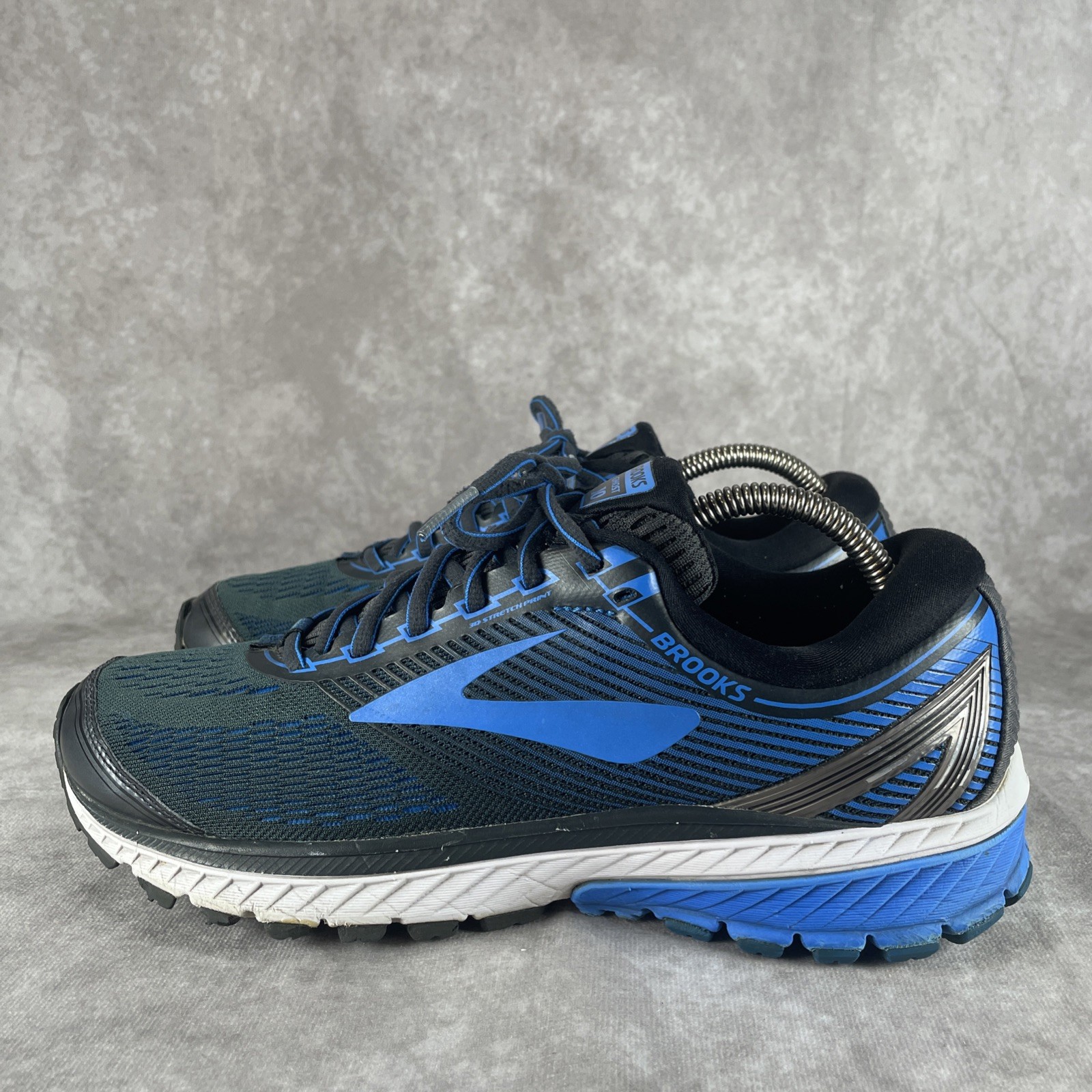 Brooks Mens Ghost 10 Black/Blue Running Shoes (1102571D056), Size: 9 #JJ17+13
