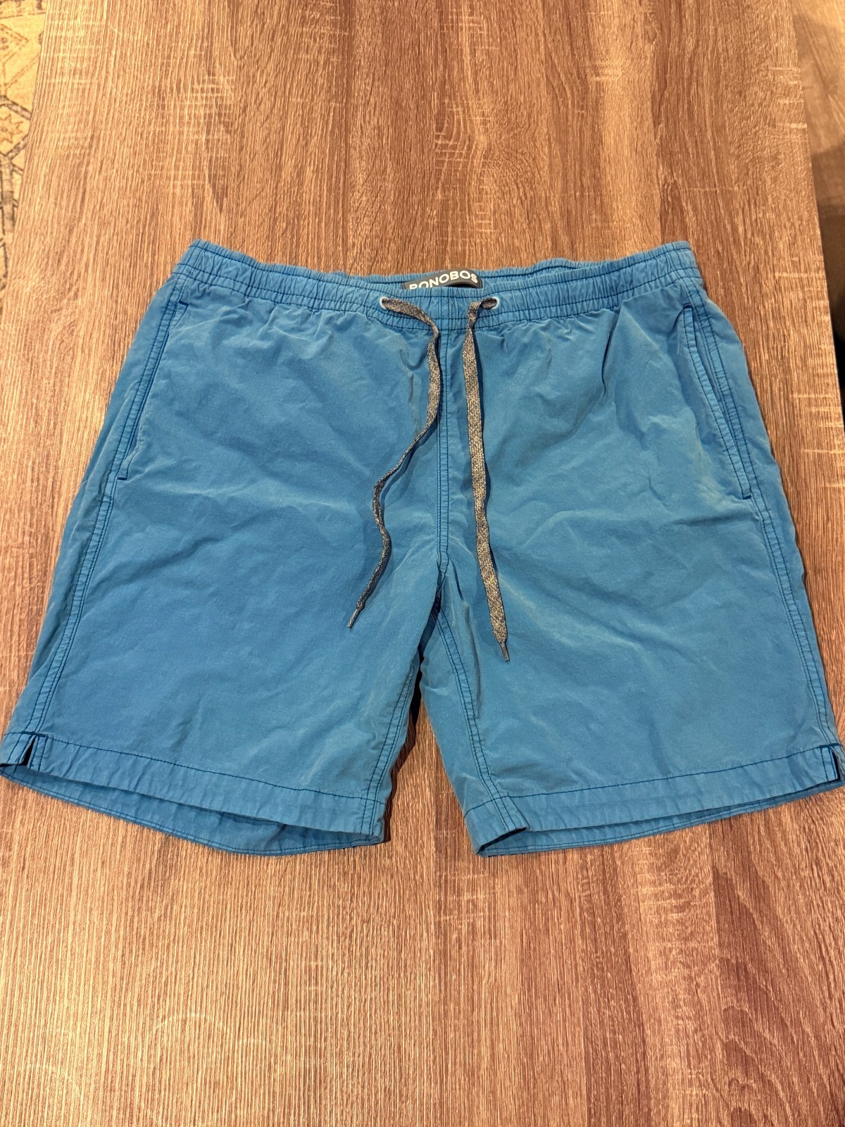 BONOBOS Anywhere 7″ Shorts E-Waist Blue Coral Drawstring Pull On Men’s M