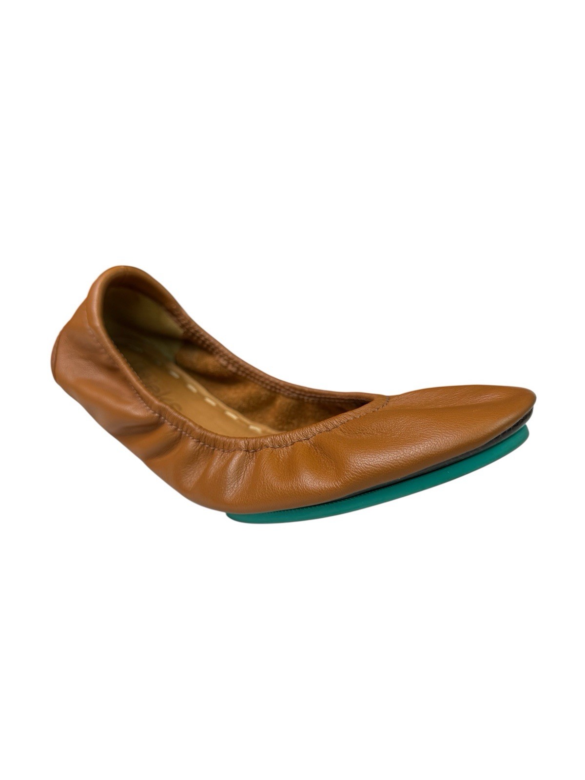 Tieks Chestnut Rich Brown Nappa Leather Travel Ballet Flat Shoes Size 6 Ret $210