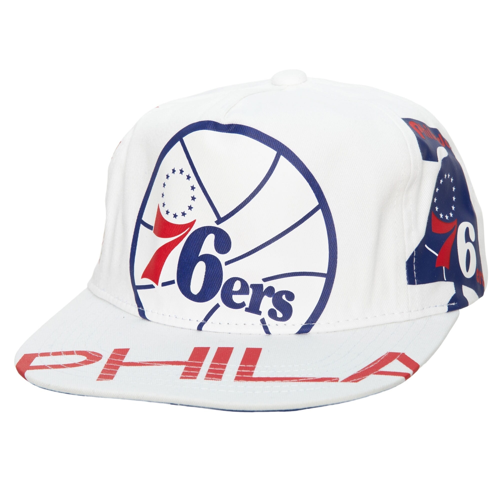 MENS MITCHELL & NESS NBA IN YOUR FACE DEADSTOCK HWC 76ERS – WHITE
