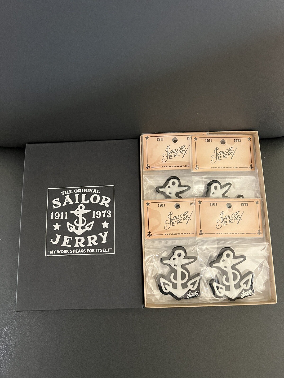 Sailor Jerry Laser Cut Anchor Magnets. 4 Piece Set. Brand New.