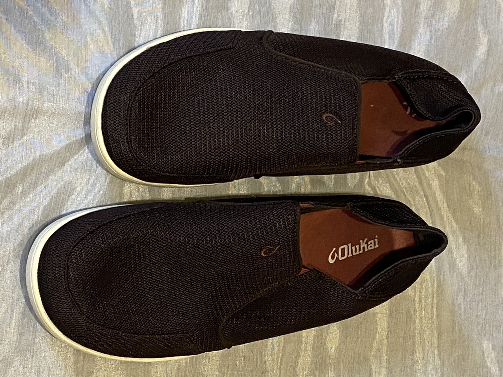 OluKai Nohea Shoes Men’s Sz 13 Dark Brown Casual Mesh Slip On – S104