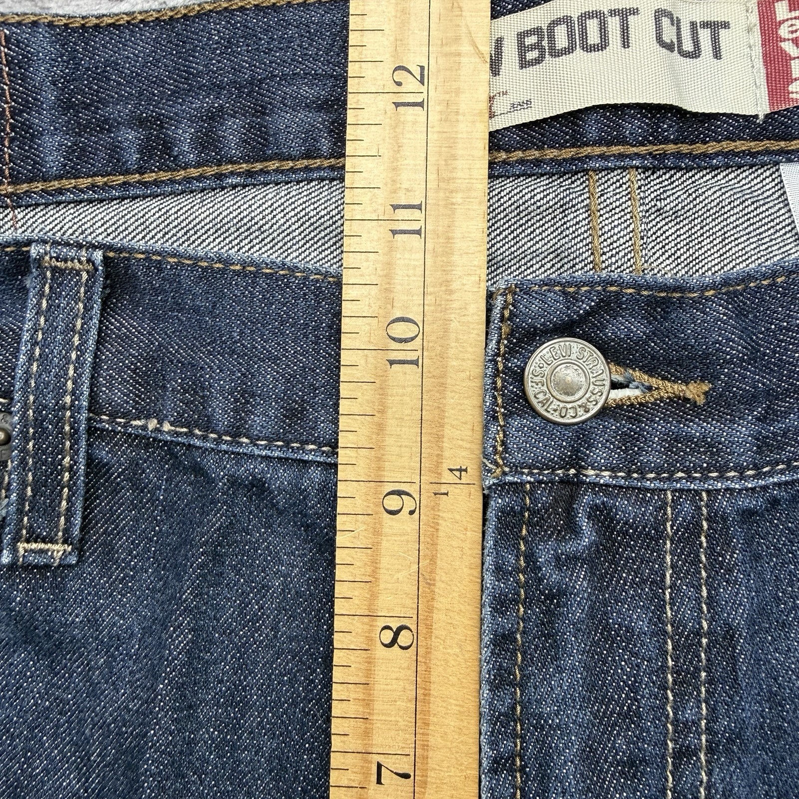 Levi’s 527 Vintage Y2K Low Boot Cut Jeans Mens 36×30 Dark Wash Blue Denim