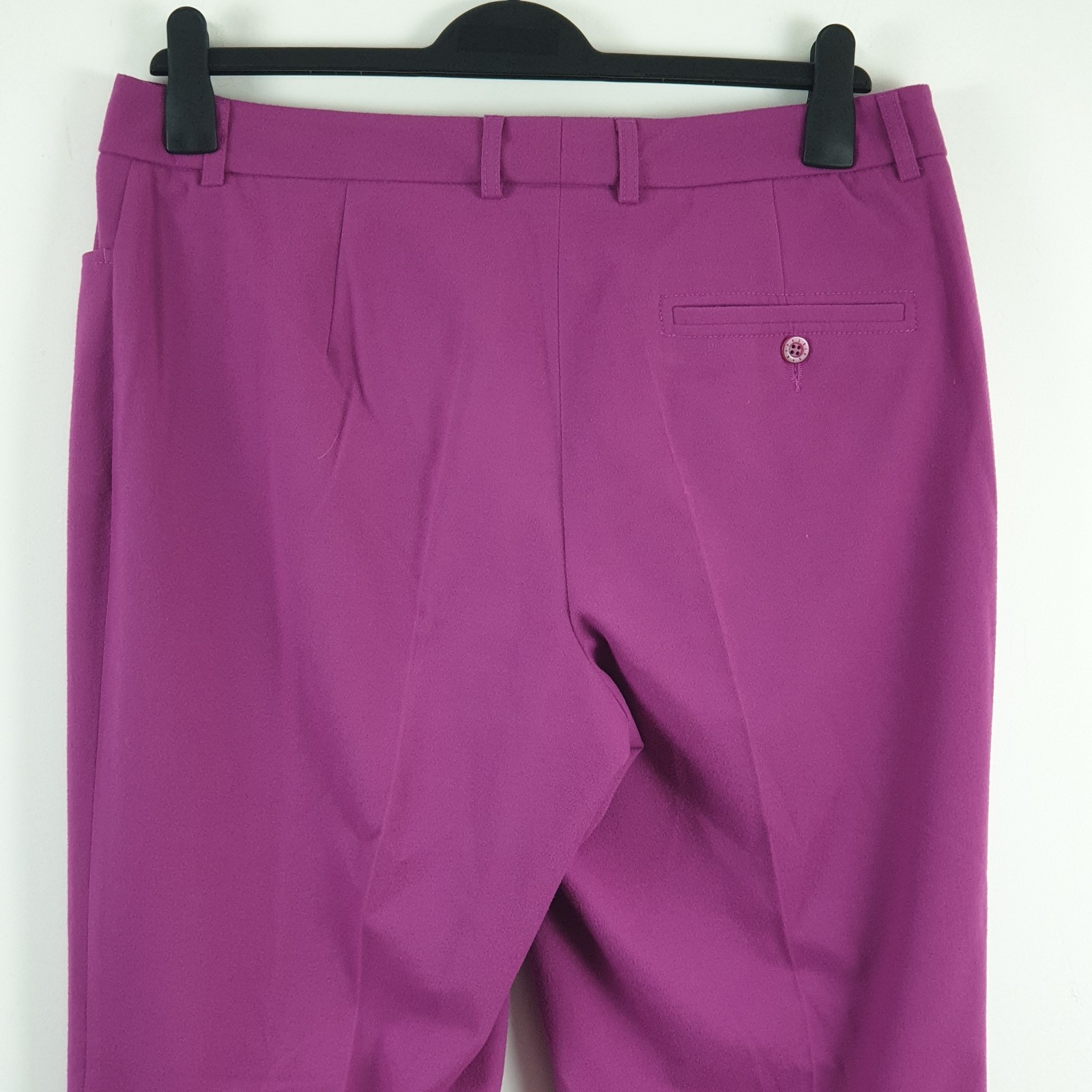 Madeleine Magenta Trousers Size 16 Straight Leg Occasion Summer