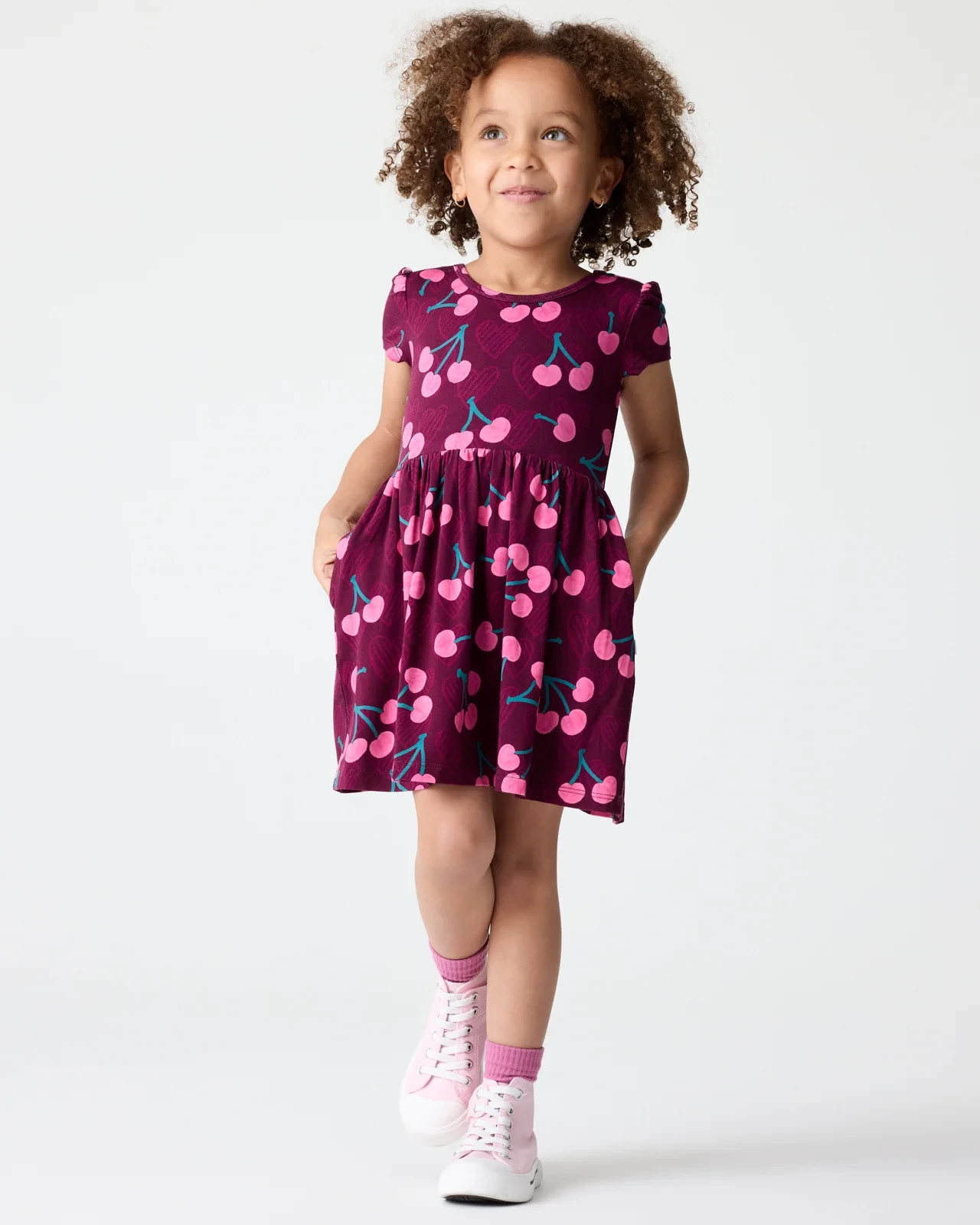 Little Sleepies Cherry Charm Skater Dress Bamboo Viscose Play Dress New