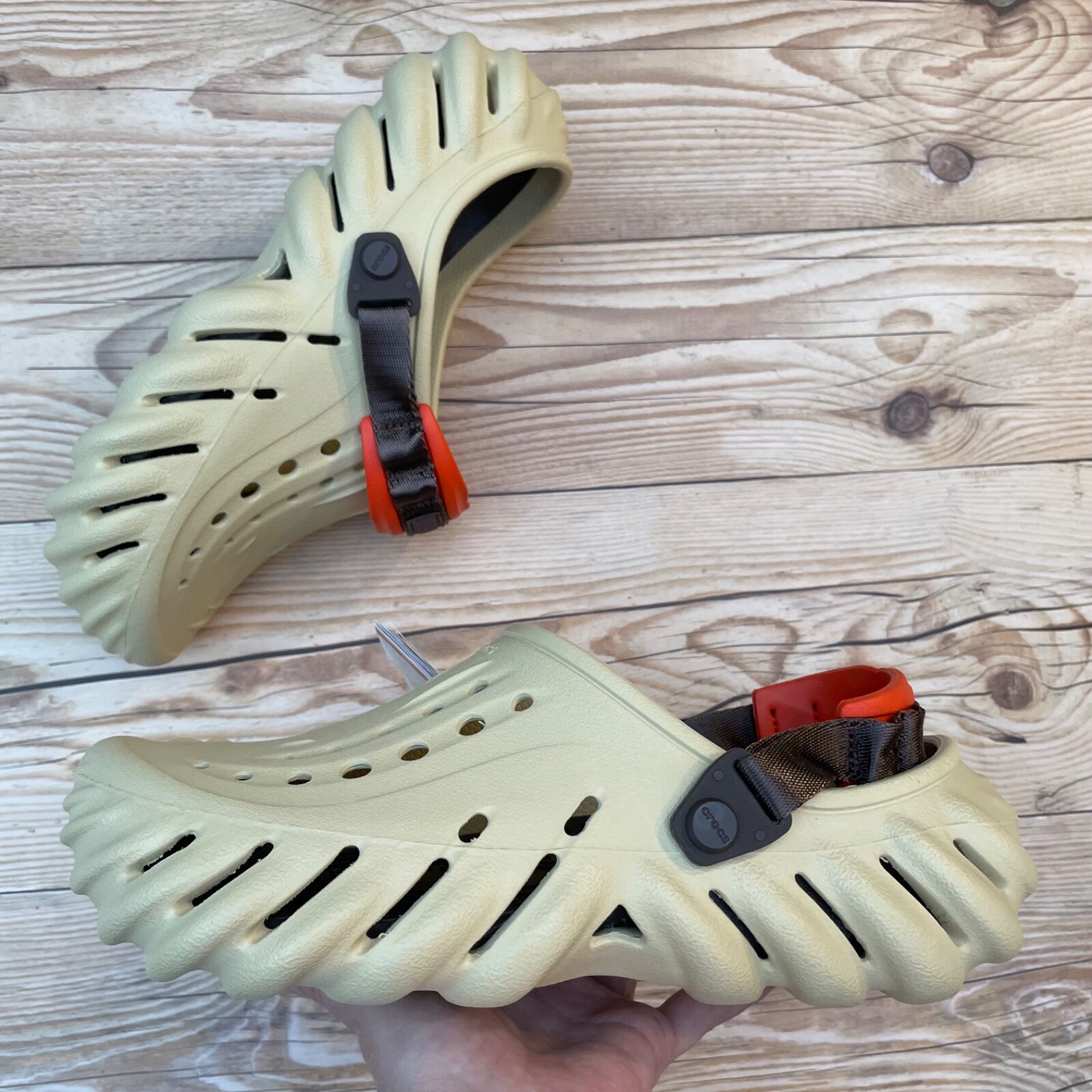 Crocs Echo Clog Beige/Brown/Orange Select-a-Size