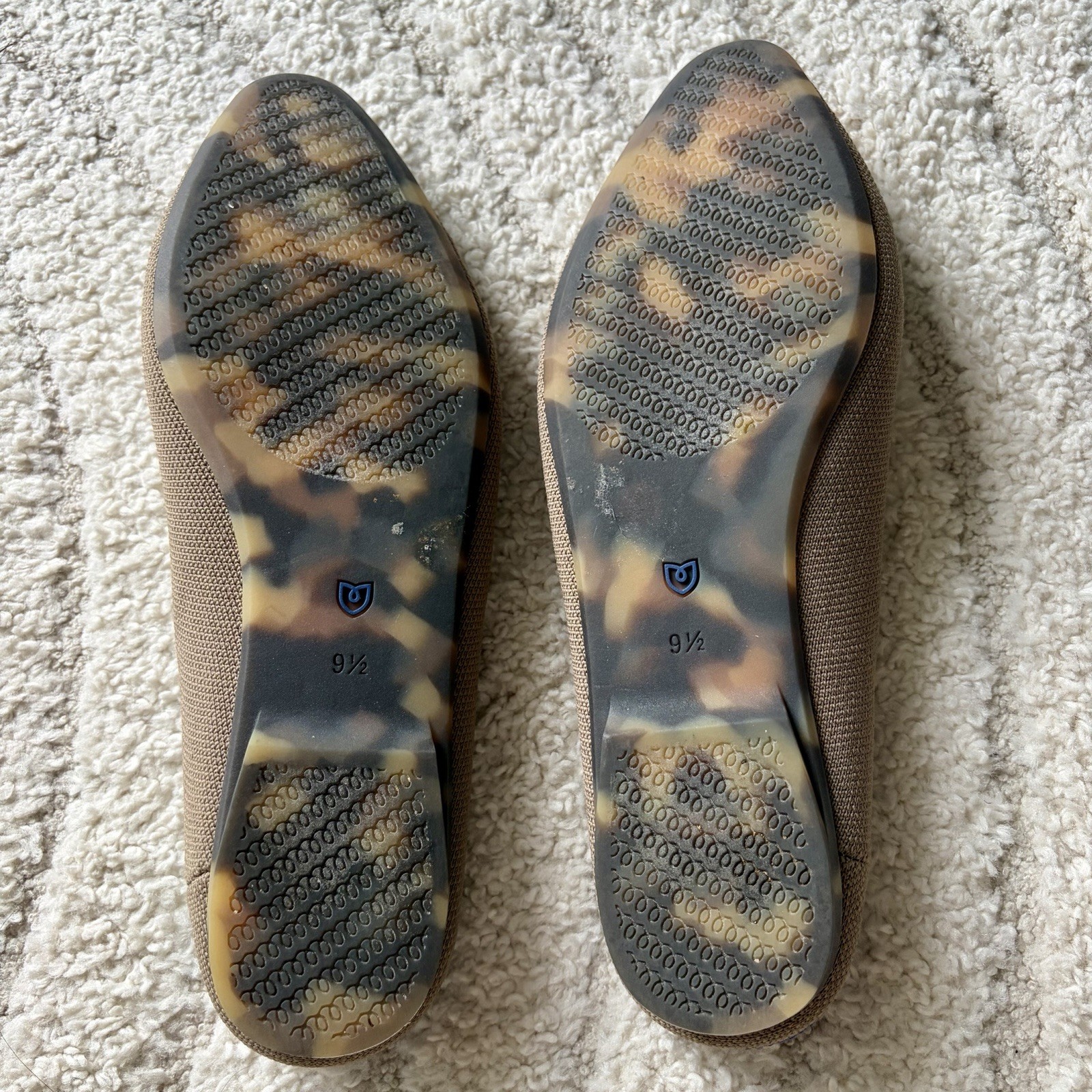 Rothy’s The Almond Demi Mules In Portabello Size 9.5 Women’s Slip on
