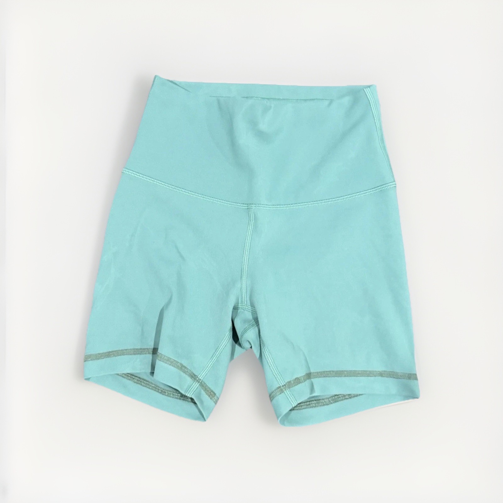 Lululemon Women’s Blue High Rise Biker Shorts Knit Nylon/Elastane Stretch
