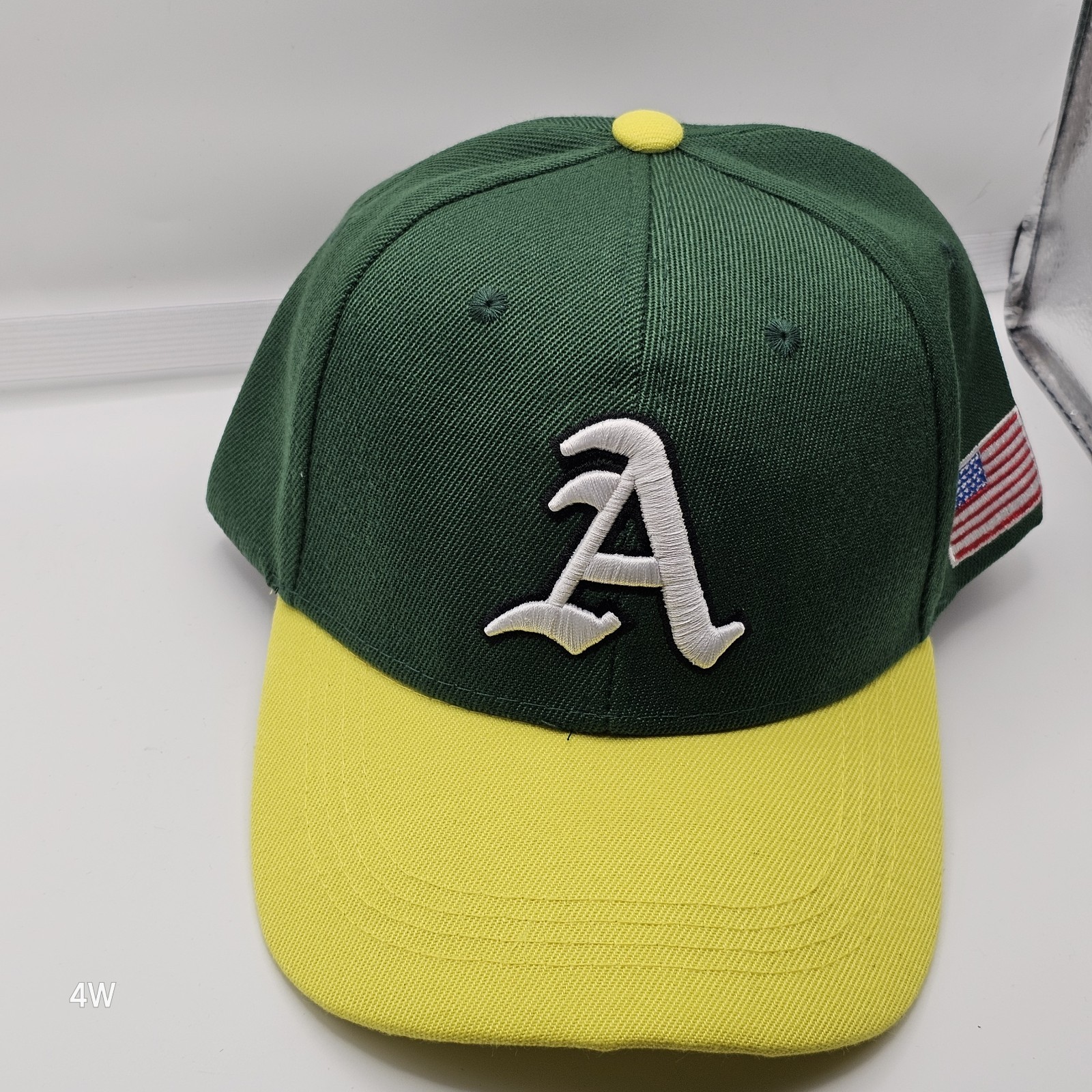 Oakland A’s Athletics Adjustable Hat With Embroidered Emblem And American Flag