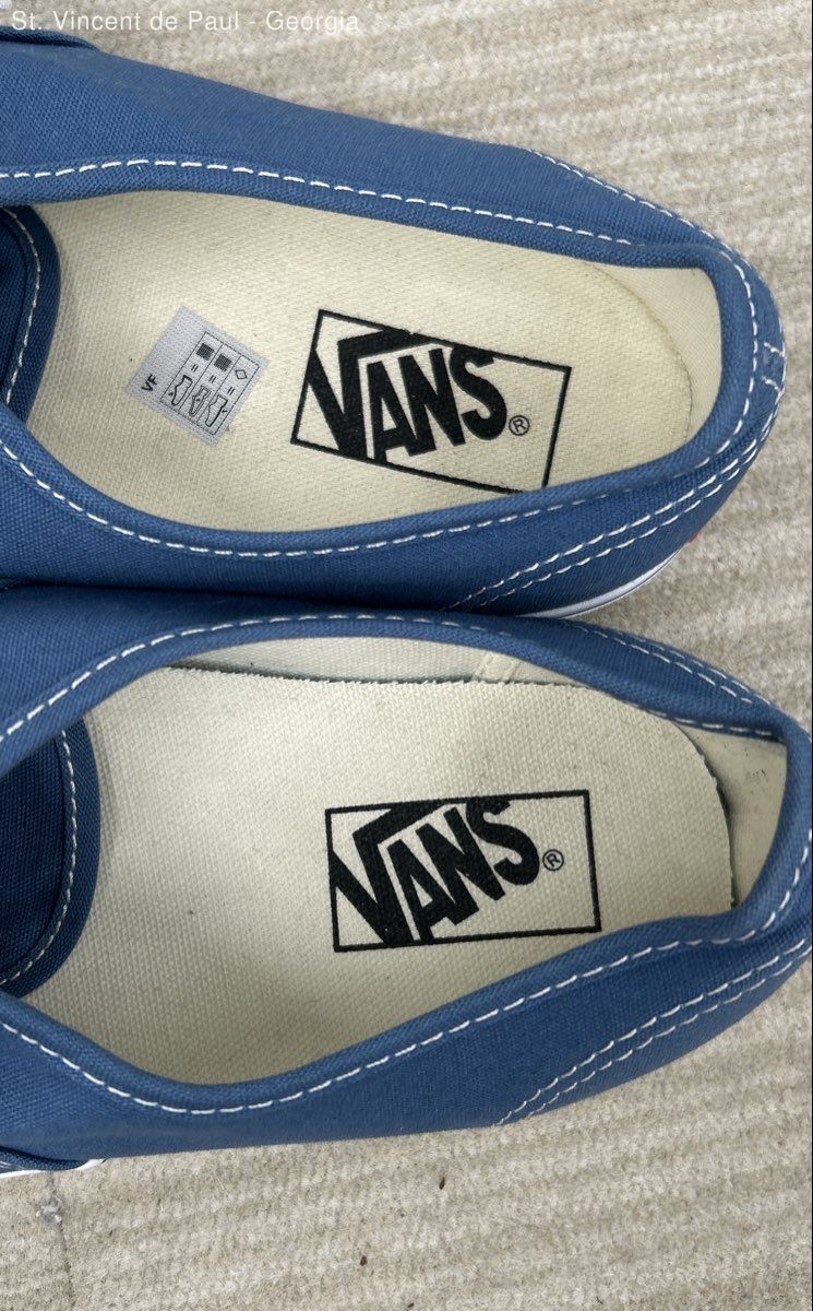 Vans Off The Wall Authentic Blue Solid Athletic Shoe Men 10.5 Skateboard