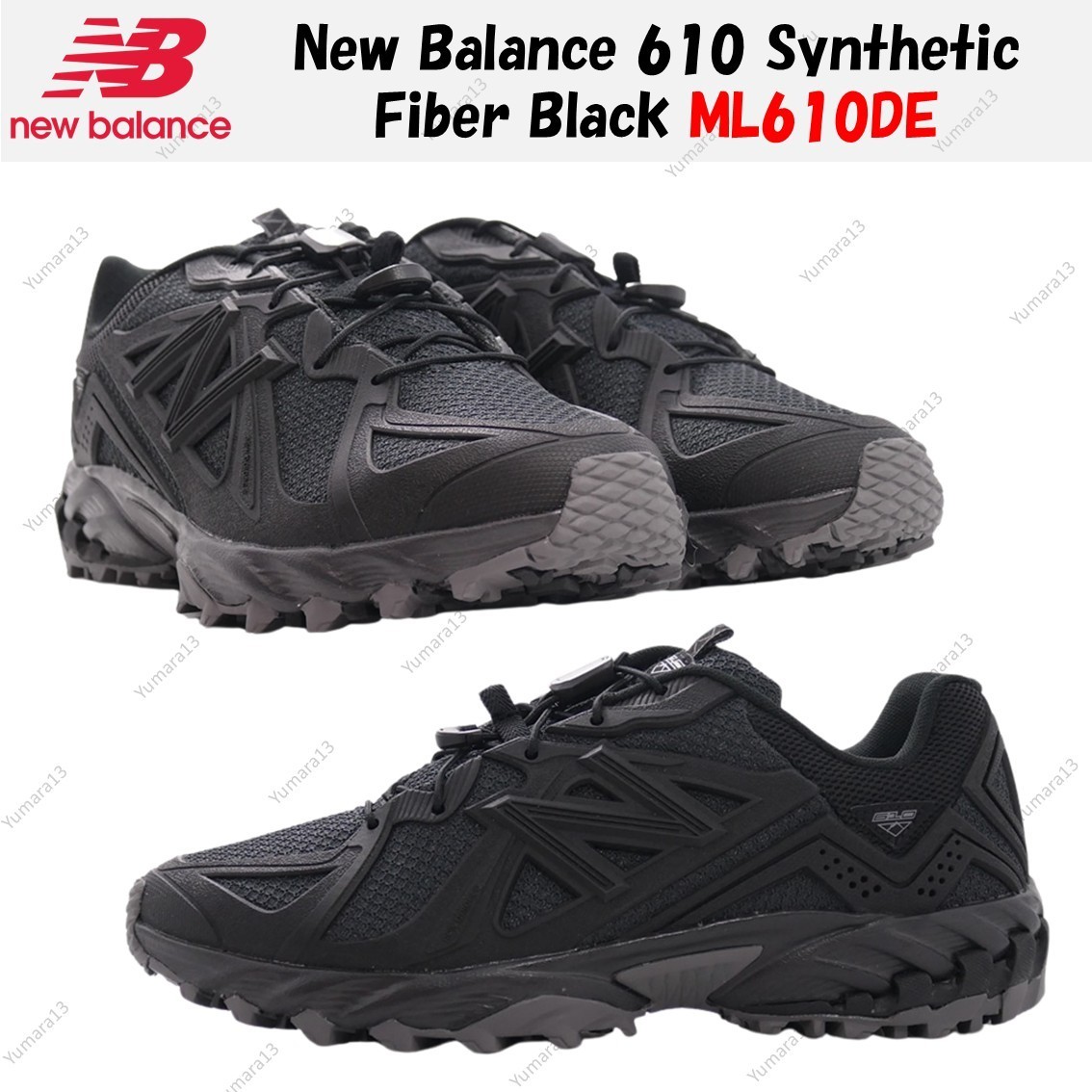 New Balance 610 Synthetic Fiber Black ML610DE Men’s Size