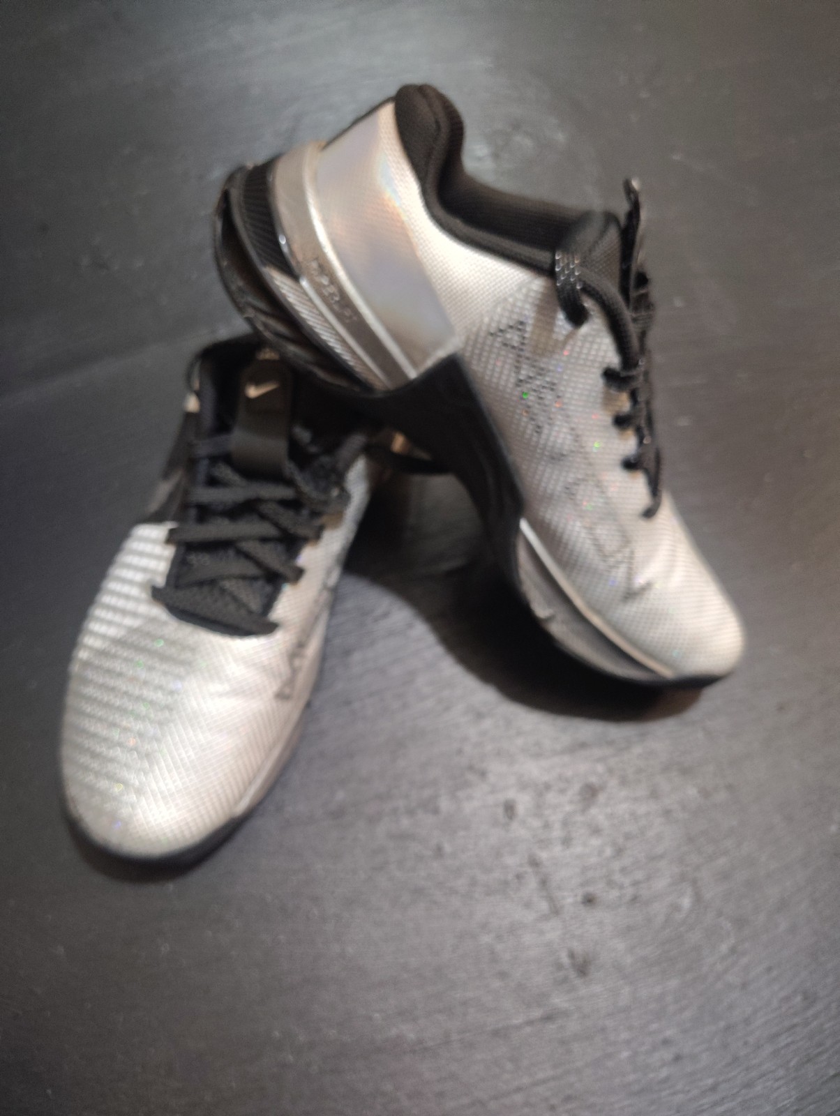 Nike Metcon 8 PRM Training Shoes Iridescent Silver DQ4681-100 Womens Sz 6