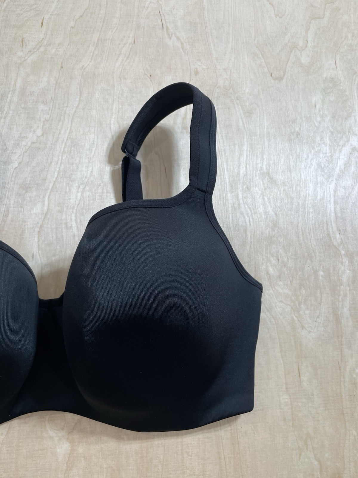 Cacique – Smooth Lightly Lined Balconette Underwire Bra Size 36DD Black