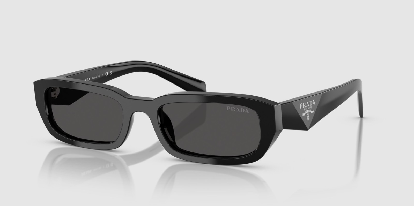 PRADA PR B06S 16K08Z Black Dark Grey 53 mm Women’s Sunglasses